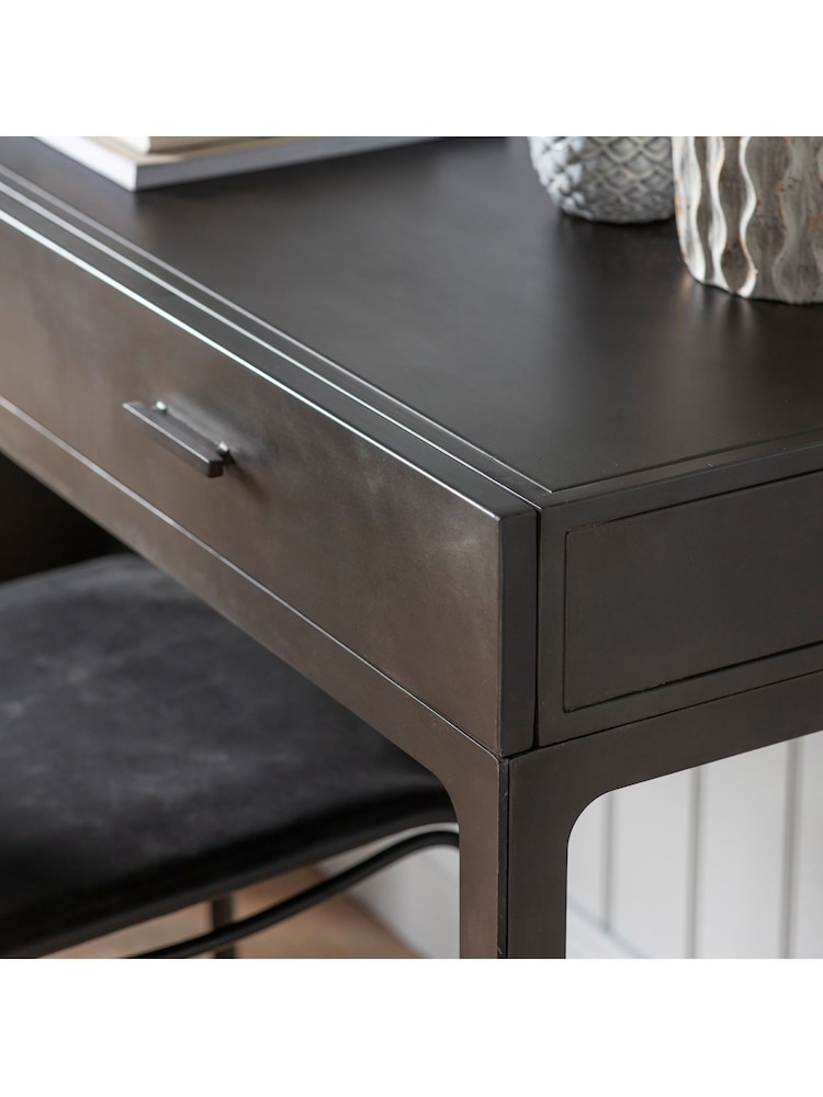 Gallery Home Grey Maddox 2 Drawer Desk - Image 2 of 3