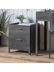 Gallery Home Grey Maddox 2 Drawer Pedestal - Image 1 of 3