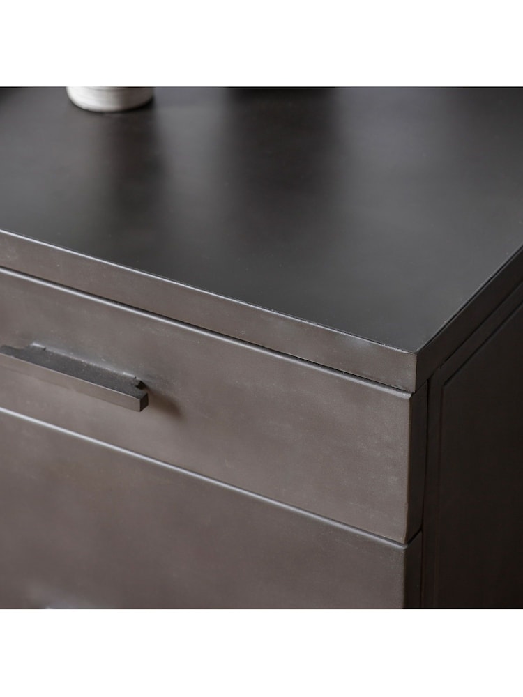 Gallery Home Grey Maddox 2 Drawer Pedestal - Image 2 of 3