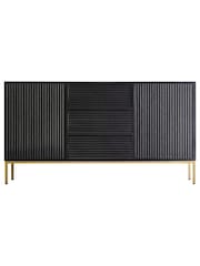 Gallery Home Black Archer 2 Door 3 Drawer Sideboard - Image 2 of 2