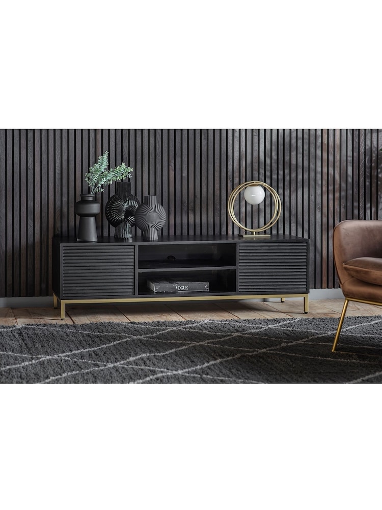Gallery Home Black Archer TV Stand - Image 1 of 2