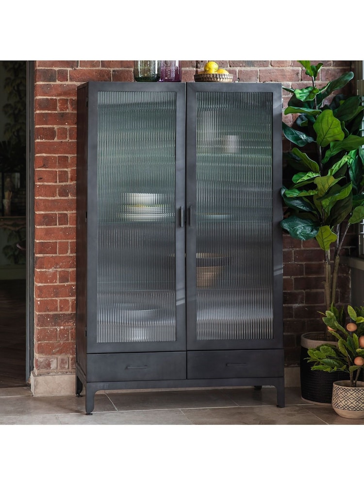 Gallery Home Grey Deja 2 Door 2 Drawer Display Unit - Image 1 of 3