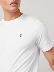 Blanc - Slim Fit (Slim Fit) - 100% Coton T-shirt cerf - Image 3 of 4