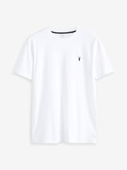 Blanc - Slim Fit (Slim Fit) - 100% Coton T-shirt cerf - Image 4 of 4