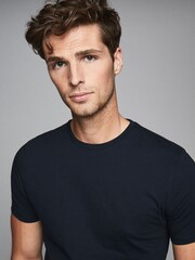 Reiss Navy Regular Fit Crew Neck T-shirt - Image 1 of 1