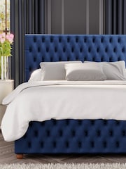 Laurence Llewelyn-Bowen Blue Seren End Lift Ottoman Storage Bed - Image 4 of 5