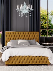 Laurence Llewelyn-Bowen Yellow Seren End Lift Ottoman Storage Bed - Image 1 of 5