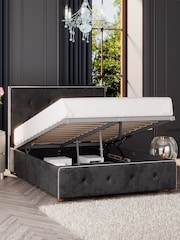Laurence Llewelyn-Bowen Black Hesper End Lift Ottoman Storage Bed - Image 2 of 5