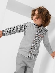 Angel & Rocket Grey Chris 100% Cotton Cut And Sew Shirt - Image 2 of 5