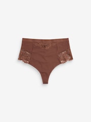 Schokolade, Nude - Figurformende Tangas mit hoher Taille im 2er-Pack - Bild 3 von 3