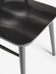 Set of 2 Black Stockholm Dining Chairs - Image 9 of 10