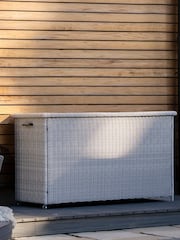 Pacific Slate Grey Large Rattan Effect Garden Cushion Storage Box - Image 1 of 7