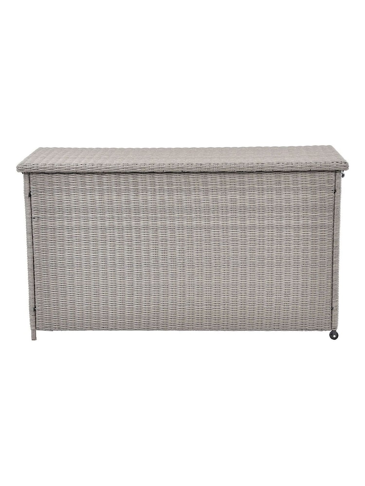 Pacific Slate Grey Large Rattan Effect Garden Cushion Storage Box - Image 2 of 7