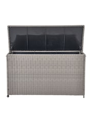 Pacific Slate Grey Large Rattan Effect Garden Cushion Storage Box - Image 3 of 7