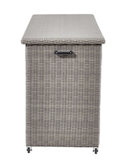 Pacific Slate Grey Large Rattan Effect Garden Cushion Storage Box - Image 5 of 7