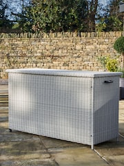 Pacific Stone Grey Large Rattan Effect Garden Cushion Storage Box - Image 1 of 2