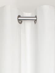 White Matte Velvet Lined Eyelet Curtains - Image 3 of 5