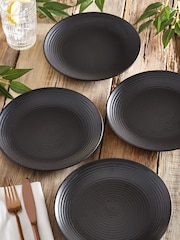 Black Bronx Set of 4 Side Plates - Image 1 of 3
