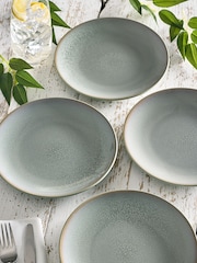 Sage Green Logan Reactive Glaze Set of 4 Side Plates - Image 1 of 3