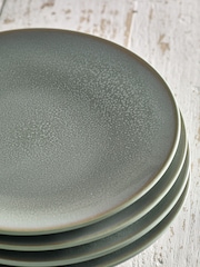 Sage Green Logan Reactive Glaze Set of 4 Side Plates - Image 2 of 3
