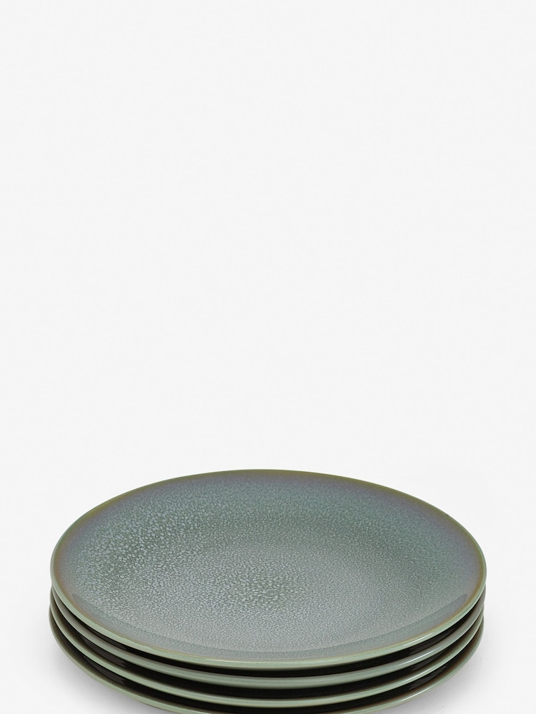 Sage Green Logan Reactive Glaze Set of 4 Side Plates - Image 3 of 3