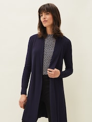 Phase Eight Blue Lili Longline Cardigan - Image 1 of 6