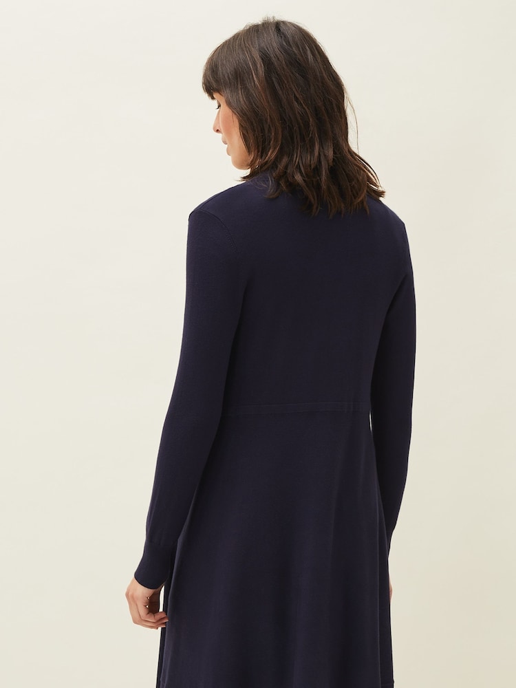 Phase Eight Blue Lili Longline Cardigan - Image 2 of 6 Phase Eight Blue Lili Longline Cardigan - Image 2 of 6
