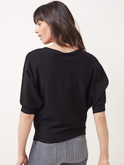 Phase Eight Black Cristine Batwing Knit Jumper - Image 2 of 6