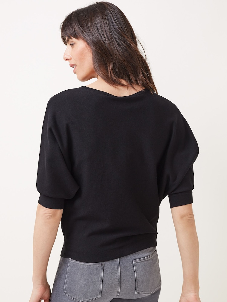 Phase Eight Black Cristine Batwing Knit Jumper - Image 2 of 6