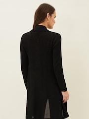 Phase Eight Black Sheer Lili Longline Cardigan - Image 2 of 6