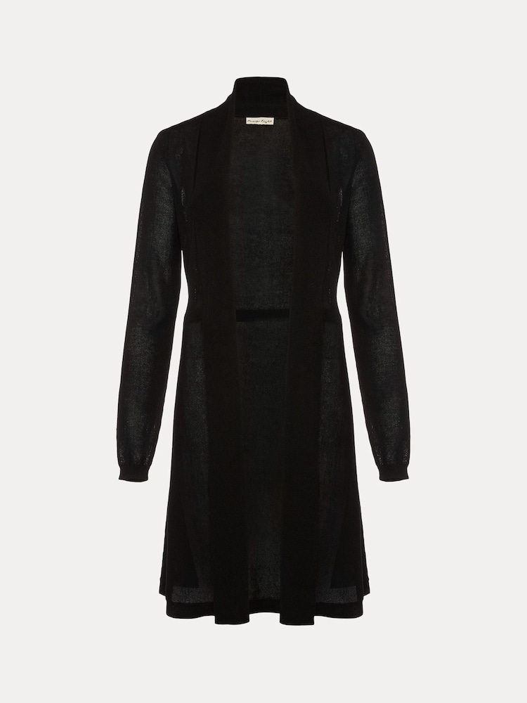 Phase Eight Black Sheer Lili Longline Cardigan - Image 6 of 6