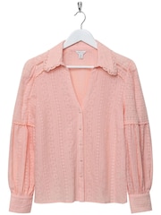 Sonder Studio Pink Embroidered Cotton Shirt - Image 3 of 3