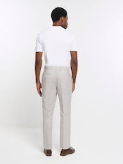 River Island Linen Slim Fit Suit Trousers - Imagem 3 de 7