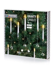 Premier Decorations Ltd White Warm Christmas 10pc Remote Control Candle Set - Image 2 of 4
