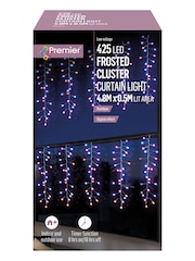 Premier Decorations Ltd Christmas Frosted Cluster Curtain With Digital Effects - Image 3 of 3