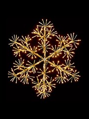 Premier Decorations Ltd Gold Christmas Starburst Snowflake 300 LED Lights - Image 1 of 2