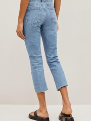 Mid Blue Denim Comfort Stretch Straight Jeans - Image 2 of 7
