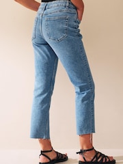 Mid Blue Denim Comfort Stretch Straight Jeans - Image 3 of 7