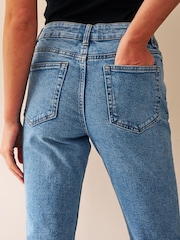 Mid Blue Denim Comfort Stretch Straight Jeans - Image 5 of 7