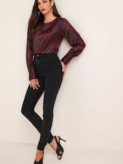 Black High Rise Stretch Skinny Jeans - Image 1 of 5