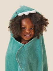 MORI Dinosaur Organic Cotton Super Soft Kids Hooded Towel - Image 1 of 6