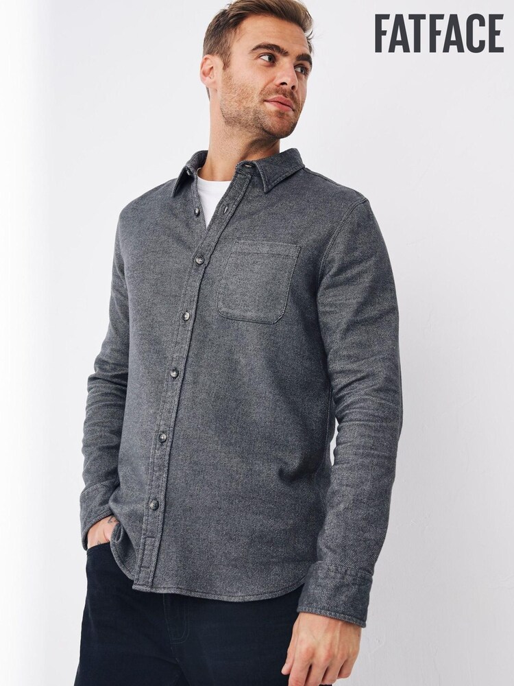 FatFace Black Brushed Twill Shirt - Image 1 of 4