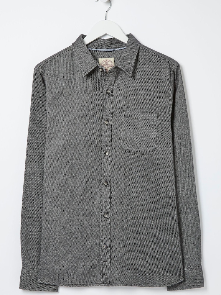 FatFace Black Brushed Twill Shirt - Image 4 of 4
