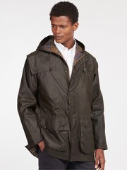 Barbour® Green Classic Durham Wax Jacket - Image 1 of 8