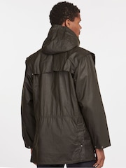 Barbour® Green Classic Durham Wax Jacket - Image 2 of 8
