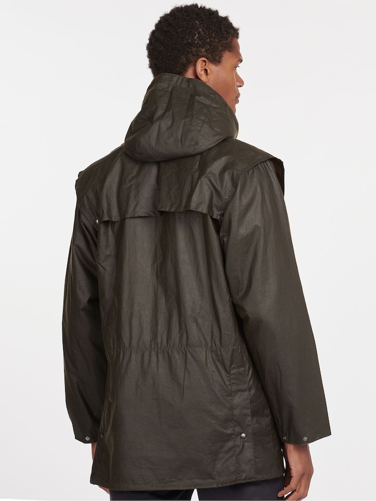Barbour® Green Classic Durham Wax Jacket - Image 2 of 8