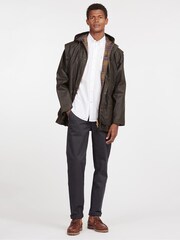 Barbour® Green Classic Durham Wax Jacket - Image 4 of 8