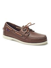 Sebago Brown Dockside Portland Leather Boat Shoes - Image 1 of 3