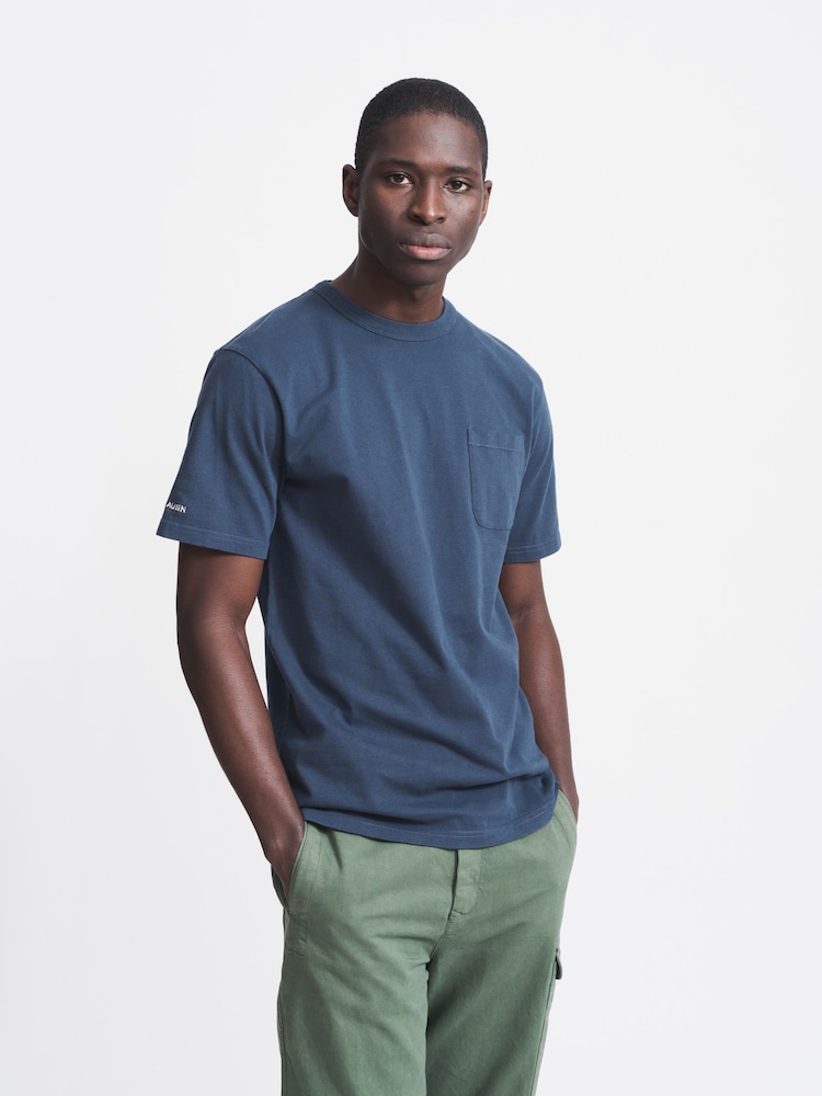 Marineblau - Aubin Newburgh T-Shirt im Relaxed Fit - Bild 1 von 4