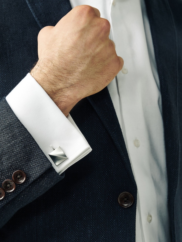 Silver Tone Square Cufflinks - Image 1 of 5